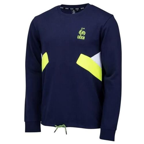 Xxl - Sweatshirt - Equipe De France De Football - Fff - Bleu - Manches Longues - Col Arrondi