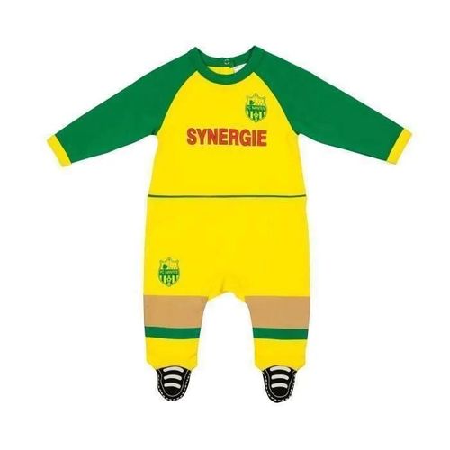 24 Mois - Body Bébé - Fc Nantes - Collection Officielle - Coton - Manches Courtes - Jaune