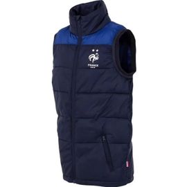 6 Ans - Doudoune Sans Manche Fff - Collection Officielle Equipe De France De Football - Enfant Garçon - Bleu