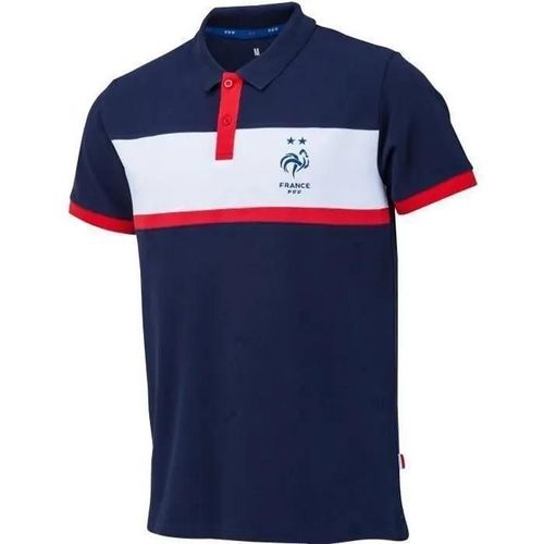S - Polo - Fff - Collection Officielle - Homme - Manches Courtes - Bleu