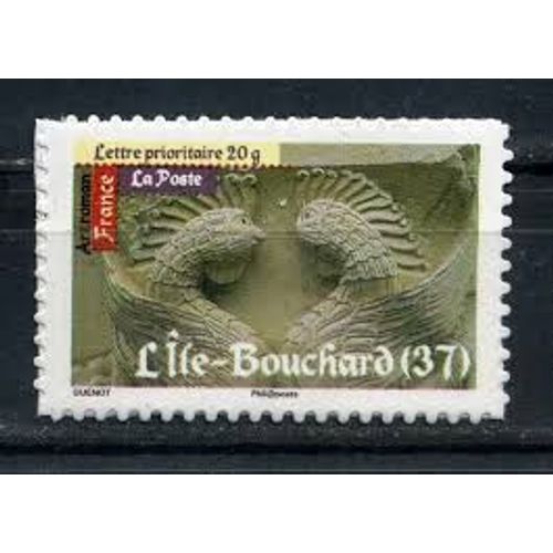 Art Roman : Sculpture Romane Ile-Bouchard Année 2010 Autoadhésif N° 459a Yvert Et Tellier Luxe Validité Permanente Prioritaire (Hors Série)