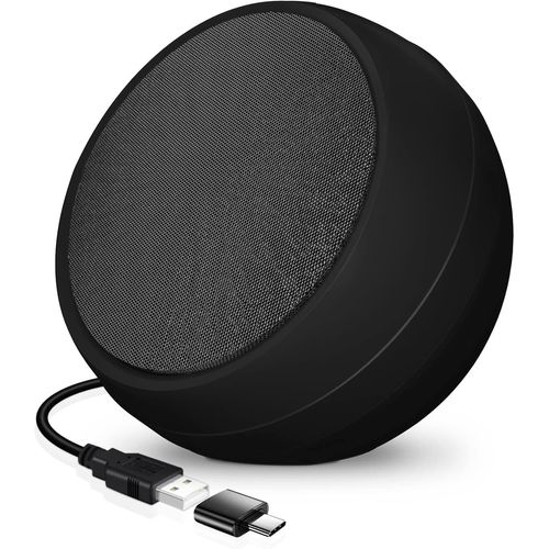 Speaker PC,Mini USB Speakers for PC,Mini Portable Stereo 3D Surround Speakers,PC Speakers for Laptop Office Notebook-Plug and Play