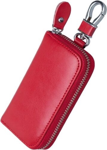 Etuis Porte-Clé Cuir,Pochette Porte Cles Cuir avec 6 crochet Clip,Pochette Porte Clef Cuir Porte-Clé Voiture Porte-monnaie Sac à poche Multifonctionnel.[D10]