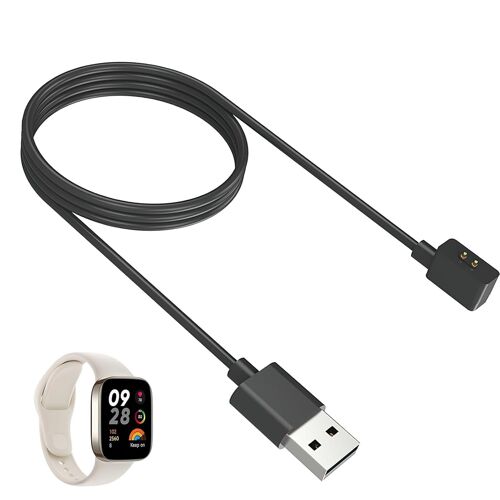Chargeur Montre Connectée Compatible Avec Smart Pour Xiaomi Band 9/Band 8/Pro/Active/Redmi Watch 4/Watch3 Active,100cm Câbles Pour Montres Connectées Remplacement (Noir)