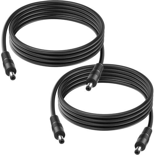 Câble DC à DC,2 Groupes 6ft 18awg DC câble d'extension d'alimentation DC 5.5mm X 2.1mm mâle à mâle câble Adaptateur d'alimentation pour LED,CCTV,Voiture,Moniteur,etc-2M (2 mètres)