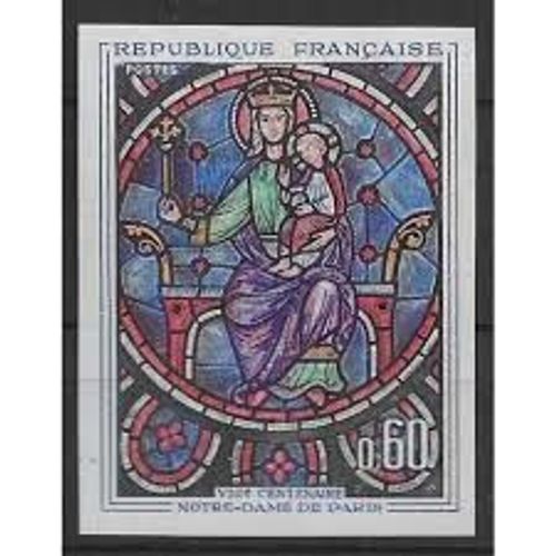 8ème Centenaire De Notre Dame De Paris : Vitrail Ouest De La Cathédrale Année 1964 N° 1419 Yvert Et Te'Llier Luxe