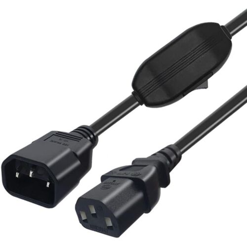 Cordon d'alimentation C13 à C14 Câble d'alimentation avec Interrupteur C13 C14 Cordon d'alimentation PDU UPS C14 Mâle vers C13 Femelle 10A 250V (30cm)