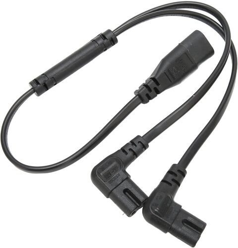 Cordon D'alimentation Secteur Iec320 C8 Mâle Vers 2 X Iec320 C7 Femelle,Cordon Répartiteur D'alimentation Pour Moniteurs Lcd Lampes De Bureau Haut-Parleurs Imprimantes Appareils Photo Numériques Chau