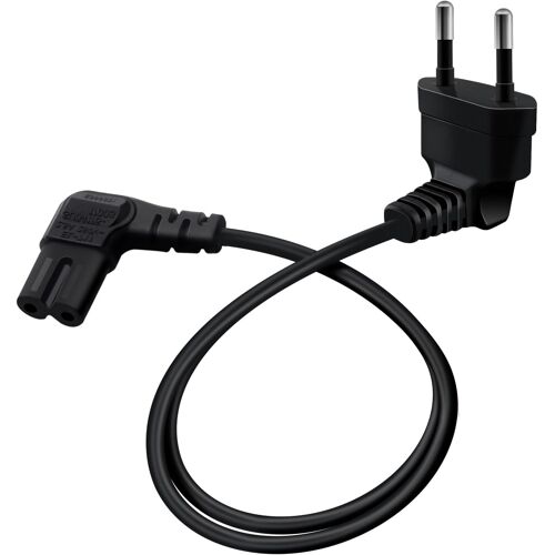TIANYI-Cable Alimentation C7 Câble D'extension Euro C7 Coudé 2.5A 250V Câble Alimentation PS4 2x0.75 mm² pour Ordinateur Portable, PS5, TV, Moniteur, Imprimante (Noir Coudé, 1.5m)