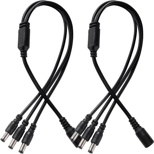 2 Pièces 5.5x2.1 mm 5-24 V 1 Femelle à 3 Mâle DC Cable Repartiteur,Splitter Câble d'alimentation DC 3 Voies,DC Splitter,pour Caméra de Vidéosurveillance,LED Strip Light