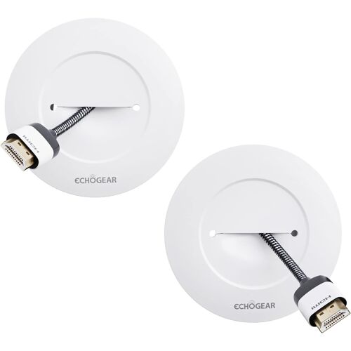 VornixorSarlshop-Echogear Kit De Gestion De Câbles pour TV Montée sur Support Mural TV - Goulottes Cache-Câble Facile à Installer pour Fils Electrique Basse Tension