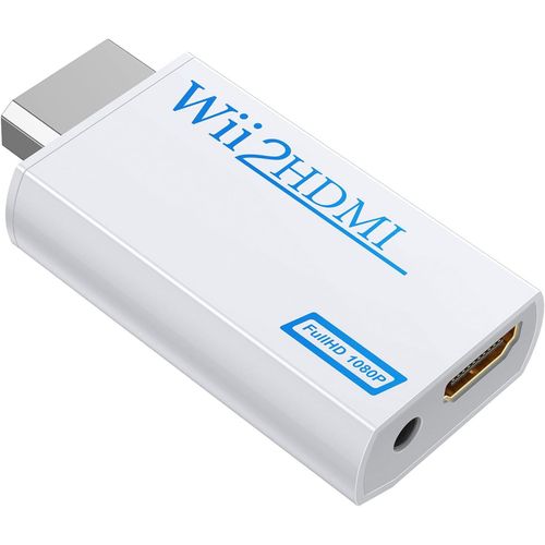 SUBZONAL-Adaptateur Wii vers HDMI, Wii vers HDMI Convertisseur connecteur avec 1080p/720p Sortie Vidéo et Audio de 3,5 mm ¿ Prise en Charge Tous Les Modes d'affichage Wii (Blanc)