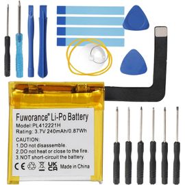 Batterie De Rechange Pl412221h 240 Mah 3,7 V Compatible Avec Amazfit Gts 1s,C17,A2021,A1969,A1914,A1913 Smartwatch Batterie Li-Polymère Haute Capacité Charge Rapide