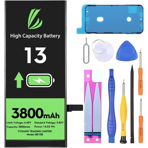 Batterie Pour Iphone 13,3800mah Batterie Lithium Polymère Haute Capacité Avec Outils De Réparation 2025 New