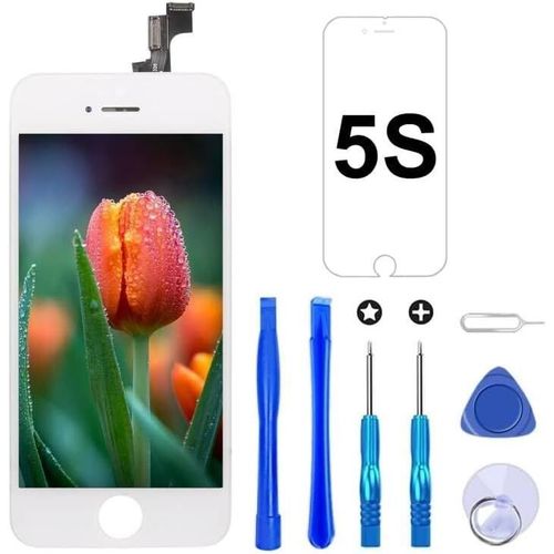 Écran Pour Iphone 5s/Se 2016 4,0"" Lcd De Remplacement Complet Composants Avec Kit De Réparation (Blanc)