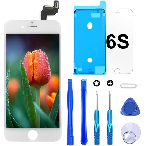 Kalanka-Ecran Tactile Lcd Pour Iphone 6s Vitre De Remplacement Lcd Ecran Assemblé Avec Kit De Réparation (Blanc, 4.7 Pouces)