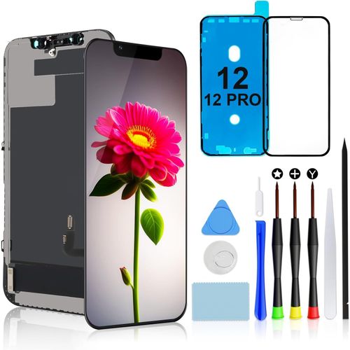 Kalanka-Fhd Écran Pour Iphone 12/12 Pro - Écran Lcd Full Hd De 6,1 Pouces, Ensemble D'assemblage De Numériseur Tactile Avec Outils De Réparation Et Protecteur En Verre Trempé