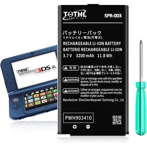 3ds Xl Spr-003 Batterie Li-Ion De Rechange Ultra Haute Capacité 3200 Mah Pour Console Nintendo 3ds Xl 3ds Ll Spr-003 Et New 3ds Xl Red-001