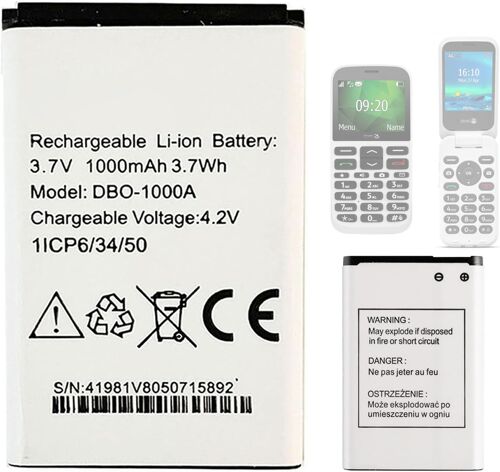 Dbo-1000a Batterie De Rechange Compatible Avec Doro Téléphone 2820,2800,2880,1370 1372 2404 5860 6040 6060 6820 6880 7000h 7439 Doro 2880 4g 1880,Dbaa-1000a