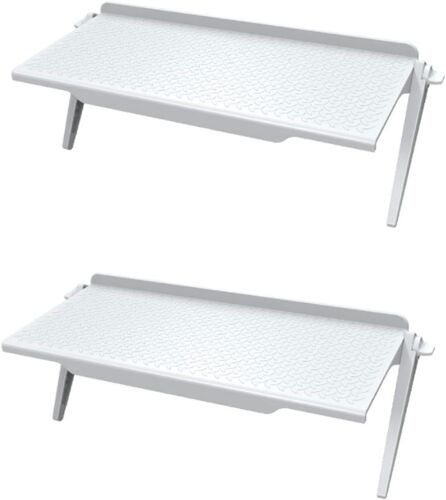 2 Pièces Étagère Supérieure TV, Support de Stockage de Moniteur, Tablette Supérieure pour Téléviseur, Postuler à TV Box, Routeur, Boîte de Jeu