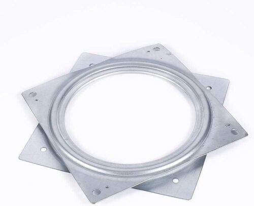 MEVRONISSHOP-6 Pouces Plaque Pivotante à Roulement à Billes, Lazy Susan Bearing, Plaque Pivotante à Roulement, Rotative en Métal Carré Roulement, Platine Roulement pour Meubles TV Rack Moniteur Ordin