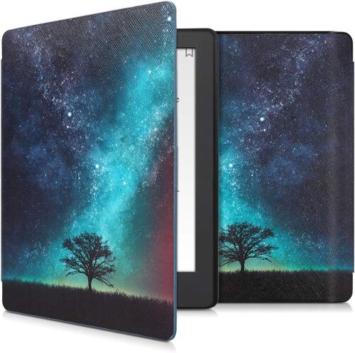 Étui Compatible Avec Kobo Aura H2o Edition 2 Coque-Étui À Rabat Magnétique Tablette Ereader Similicuir-Bleu-Gris-Noir