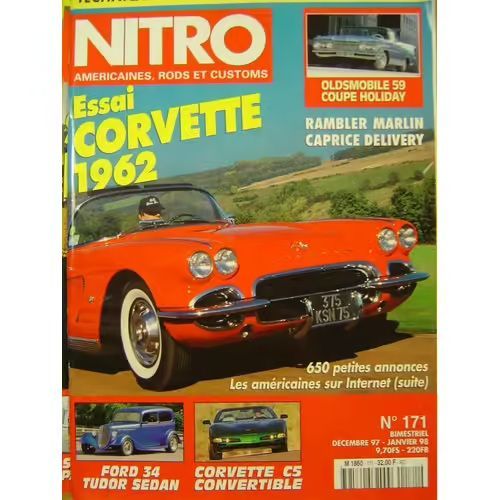 Nitro 171 De 1997 Oldsmobile Dynamic 88 Holiday Scenicoupe,Corvette 62,Corvette 98 Cab,Rambler Marlin,Buick Super Sedan,Skylark ,Century Custom Colonnade,Chevrolet Caprice Delivery,Ford 34 Sedan