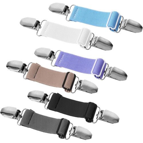 Kjdal-Lot De 6 Clips Rca Pour Vêtements,Pulls,Écharpes,Robes,Cardigans,Vintage,Pour Femme,Pour Chemise,Chemises,Pulls,Robes,Chemises,11 Cm,Polyester,Acier Inoxydable,Polypropylène