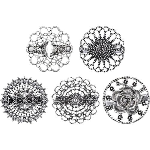 Kjdal-Lot De 5 Clips Vintage Pour Cardigan,Écharpe,Cardigan,Écharpe,Vêtements,Boutonnés,Clips Pour Femme,Ronds,Vintage,Cape,Châle,Vêtements Vintage,1,Acrylique