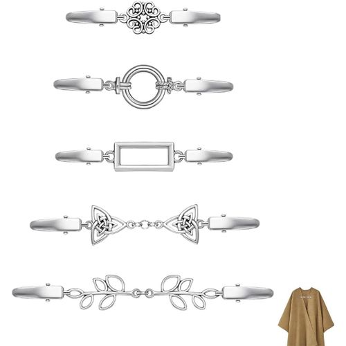 Kjdal-5 Pièces Pince À Robe Pinces À Dos,Clips Vintage Pour Cardigan,Femmes Broches De Chandail,Shawl Clip Vintage,Accessoires De Charme,Fermoir De Pull,Pour Femmes Filles,Pour Cardigans,Robes Et Che