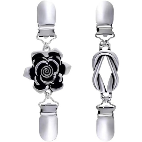 Kjdal-2pcs Cardigan Clip,Pinces À Pull,Clips De Pull Vintage,Pince À Cardigan,Shawl Clip,Rétro Châle Pull Clips Vintage Cardigan Collier Clips Robe Chemise Broche Clips Pour Femmes Filles Portant