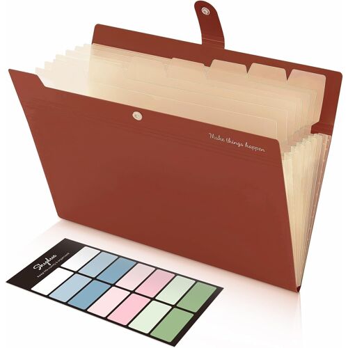 Trieur Document, Trieur 8 Compartiments A4, Dossier Rangement Documents Avec L'étiquettes, Rangement Papier/Pochette Document Pour Bureau, Maison, École(Vert clair)