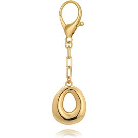 KAL-Porte-Clés En Forme De Lettre Initiale Pour Femme - Grosses Bulles Dorées - Breloque De Sac À Main - Accessoires Personnalisés