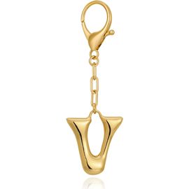 KAL-Porte-Clés En Forme De Lettre Initiale Pour Femme - Grosses Bulles Dorées - Breloque De Sac À Main - Accessoires Personnalisés