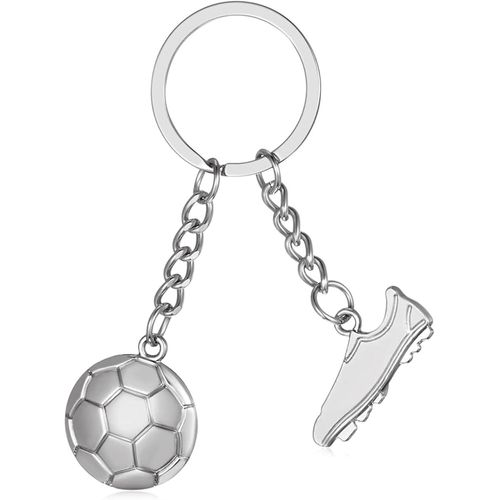 Kal-Porte-Clés De Football Pour Garçons En Argent Chaussure De Football Et Ballon Porte-Clés Nouveauté Fan De Sport Porte-Clés Pour Hommes Garçons Métal Pendentif Football