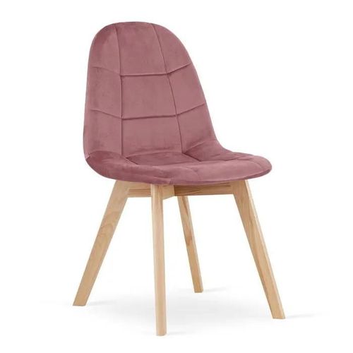 Chaise Komodee Sorano - 1 Pieces - Rose Foncé Tapisser En Velours 54 X 45 X 82 Cm