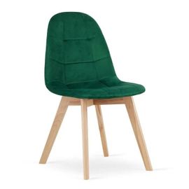 Chaise Komodee Sorano - 1 Pieces - Vert Foncé - Tapisser En Velours 54 X 45 X 82 Cm