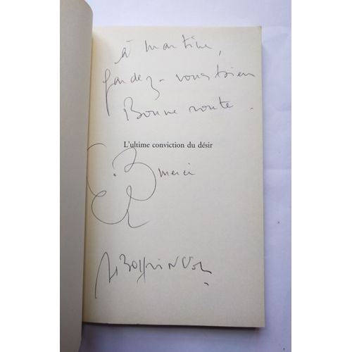 Richard Bohringer L'Ultime Conviction Du Désir Avec Un Envoi Autographe Signé 2012 Flammarion