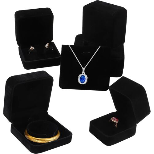 Kalanka-5 Pcs Boite Cadeau Bijoux Présentoir, Coffrets À Bijoux Cadeau Ecrin Bague Boîte À Boucles D'oreilles Bijoux Emballage Pour Bijoux Pendentif Pour Mariage, Fiançailles Et Saint-Valentin