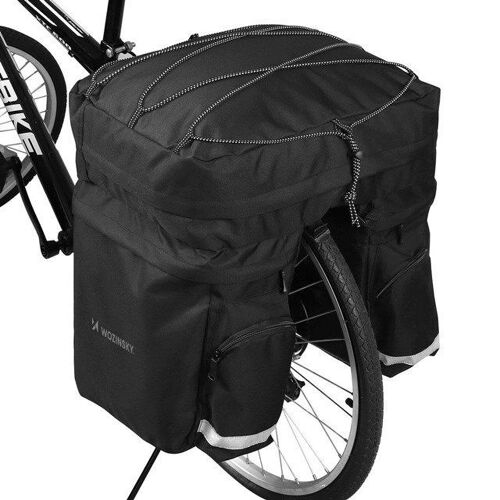 Sacoche De Vélo - Wozinsky - Wbb13bk - 60 Litres - Housse De Pluie Incluse - Noir