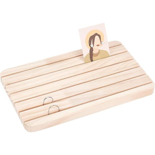 Jexnovashop-Présentoirs De Boucles D'oreilles En Bois, Porte-Cartes De Boucles D'oreilles Présentoir De Cartes De Bijoux Avec Fente Pour Bagues Collier Carte Présentoir De Bijoux De Boucles D'oreille