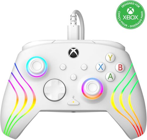 Afterglow Xbx Wave Filaire Manette White For Xbox Series X|S, Xbox One, Officially Licensed
