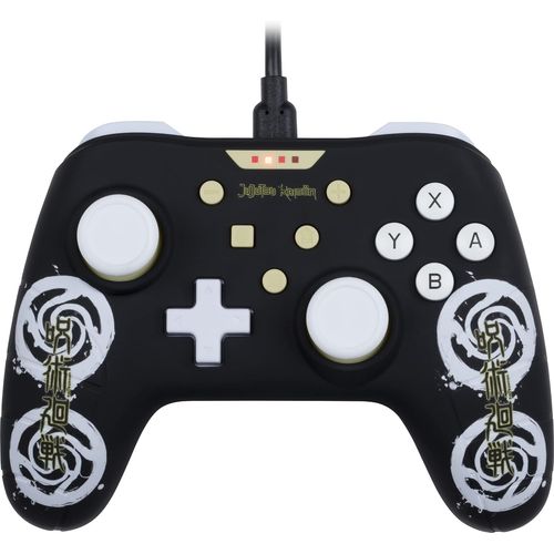 Jujutsu Kaisen Manette Filaire Pour Nintendo Switch, Switch 2 Et Pc - Fonction Vibration - Câble 3 M - Noir Et Blanc