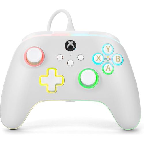 Manette Filaire Advantage Pour Xbox Series X|S Avec Bande Led Lumectra + Rvb - Blanc