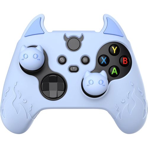 Coque Manette Pour Xbox Series X S Avec Capuchon Joystick Housse Protection Pour Xbox Core Controller Cover Silicone Grip Antidérapante Skin-Bleu,Édition Démon