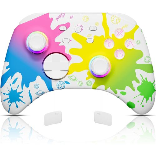 Manette Sans Fil Bluetooth Pour Nintendo Switch/Lite/Oled Avec Joystick Rvb Optique, Compatible Avec Switch/Pc/Android/Ios/Steam/Steam Deck Multi-Plateforme Avec Macro/Réveil/Turbo/Vibration