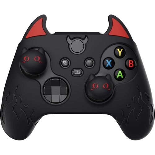Coque Manette Pour Xbox Series X S Avec Capuchon Joystick Housse Protection Pour Xbox Core Controller Cover Silicone Grip Antidérapante Skin-Noir,Édition Démon