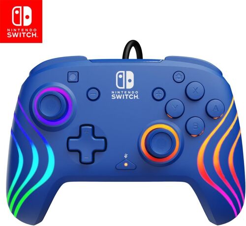 Official Switch Afterglow Wave Wired Controller - Blue