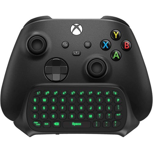 Mini Clavier Avec Rétroéclairage Vert Pour Xbox One, Xbox Series X|S, Manette De Jeu Du Clavier Avec Casque Et Prise Jack Audio, Pour Xbox One/One S/One Elite, Récepteur 2.4g Inclus - Noir