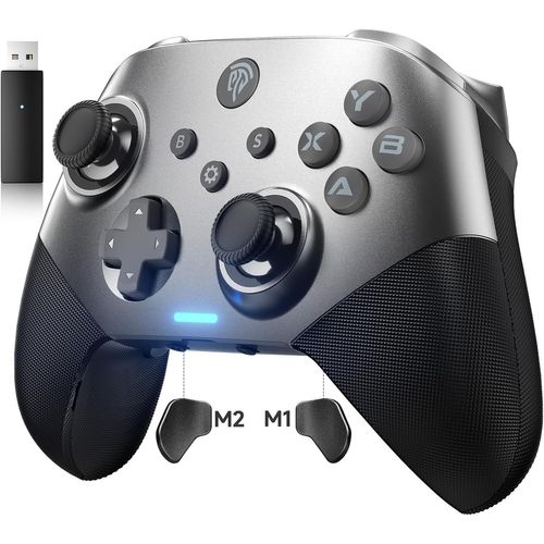 Manettes Pc Avec Coque Magnétique Interchangeable Et Hall Déclencheurs Joysticks, X10 Manette Switch Pro Sans Fil Bluetooth, Manette Pc Pour Mobile Android Ios Et Tesla, Gris